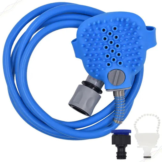 Ducha masajeadora para baño de mascotas + limpiador de patas de regalo